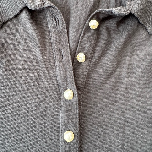 Black Ruffled Tory Burch Polo size Medium - Picture 3 of 3